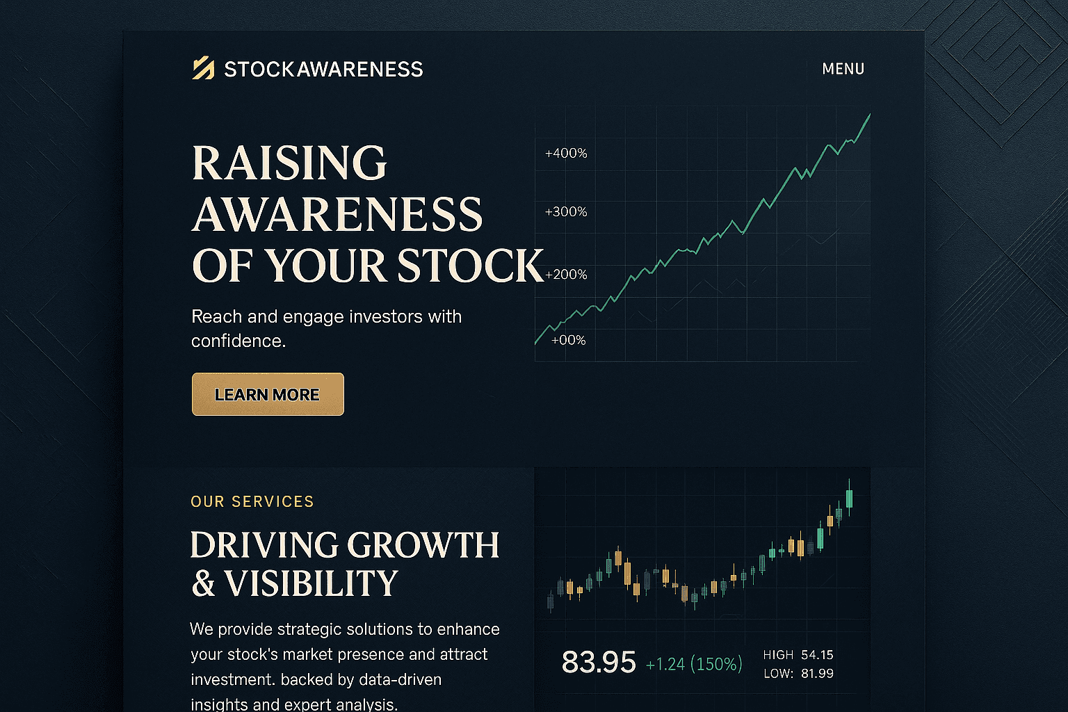 stockawareness.com website mockup